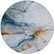 Homeroots 8' Sky Blue And Copper Round Abstract Washable Indoor Outdoor Area Rug 617874 - alternate 2