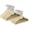 Elama Home 50 Piece Kids Non-Slip Velvet Cloths Hangers with Notched Shoulders in Cream 750124337M - alternate 4