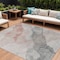 Homeroots 8' X 10' Salmon And Gray Abstract Washable Indoor Outdoor Area Rug 631854 - alternate 1
