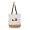 Picnic Time Family Of Brands NFL Los Angeles Rams - Pico Willow and Canvas Lunch Basket 200-00-187-334-2 - alternate 1