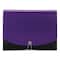 Smead Poly Expanding File, 0.88in Exp, 12 Sections, Cord/Hook Closure, 1/6-Cut Tabs, Letter, Black/Purple 70862 - alternate 2
