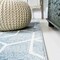 Jonathan Y Tumbling Blocks Modern Geometric Light Blue/White 2 ft. x 8 ft. Runner Rug SEU101C-28 - alternate 2