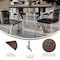 Flash Furniture 48" x 30" Outdoor Tabletop, Dark Brown, Seamless Surface Technology, 5" x 22" Silver T-Bases ST-REC3048-WBR-T0522S-GG - alternate 5