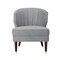 Homeroots 27" Gray And Gold Velvet Tufted Wingback Chair 533885 - alternate 1
