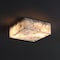 Jonathan Y Giulia 13" 2-Light Modern Contemporary Alabaster/Iron Square LED Flush Mount, White Marbling/Black JYL1201B - alternate 2