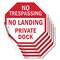 Signmission No Trespassing No Landing Private D, 4 inch X 4 inch, Vinyl Decal, 5PK OC-D-5PACK-4-95 - alternate 1