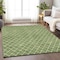 Homeroots 5' X 8' Green And Ivory Geometric Washable Indoor Outdoor Area Rug 596100 - alternate 4