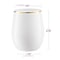 Smarty Had A Party 12 oz White with Gold Elegant Stemless Plastic Wine Glasses 64 Glasses, 64PK 3712-WHG-CASE - alternate 2