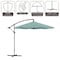 Pure Garden 10 ft Cantilever Patio Umbrella with Tilt and Vented Canopy, Light Green 50-LG1047 - alternate 4