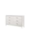 Homeroots 63" White Solid and Manufactured Wood Six Drawer Double Dresser 490485 - alternate 2
