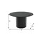 Homeroots 52" Black Solid Wood Pedestal Base Round Top Dining Table 721051 - alternate 2