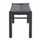 Homeroots 48in Black and Aluminum Bench 668855 - alternate 2
