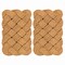 Jonathan Y Maeve Classic Coastal Scalloped Basketweave Coir Natural 18 in. x 30 in. Door Mat (Set of 2) NRF100A-1830-S2 - alternate 1
