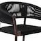 Homeroots Set of Two 26" Black Solid Wood Outdoor Dining Chair, 2PK 490255 - alternate 4