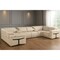 Homeroots Beige Italian Leather Power Reclining U Shaped Eight Piece Corner Sectional With Console 634675 - alternate 3