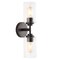Jonathan Y Giles 16" 2-Light Farmhouse Industrial Iron Cylinder LED Sconce, Oil Rubbed Bronze/Clear JYL9548A - alternate 1