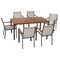 Outdoor Expressions Beige Grove 7-Piece Bamboo Top Patio Dining Set S01-A3540 Set - alternate 2
