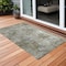 Homeroots 3' X 5' Green Abstract Washable Non Skid Indoor Outdoor Area Rug 564227 - alternate 1