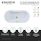 Kingston Brass 67" Acrylic Oval Double Ended Freestanding Tub with Drain, Glossy White/Brushed Brass VT7DE673223C427 - alternate 2