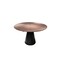 Homeroots 48" Brown and Black Wood and Metal Pedestal Base Round Top Dining Table 555178 - alternate 2