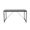 Homeroots 47" Black Wood and Stainless Steel Writing Desk 524925 - alternate 1