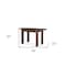 Homeroots 59" Dark Brown Solid Wood Oval Writing Desk 605953 - alternate 2