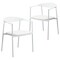 Leisuremod Kora Modern Leather Dining Arm Chair with Iron Legs in White, 2PK KCW-21W2 - alternate 1