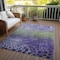 Homeroots 9' X 12' Purple Green And Black Abstract Washable Indoor Outdoor Area Rug 603105 - alternate 5