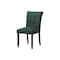 Monarch Specialties Dining Chair, 38'' Height, Upholstered, Blue Fabric, Walnut Wood Legs, Modern, 2PK I 1220 - alternate 1