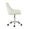 Homeroots Ivory Tufted Velvet Swivel Adjustable Height Office Desk Chair 527311 - alternate 5