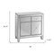 Homeroots Glamorous Mirrored Bling Two Door Storage Accent Cabinet 401709 - alternate 2