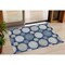 Homeroots 3' X 5' Navy Blue And Ivory Geometric Washable Indoor Outdoor Area Rug 593606 - alternate 1