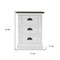 Homeroots 24" White and Brown Three Drawer Wood Nightstand 397619 - alternate 3