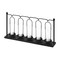 Homeroots 13" Black Geometric Metal And Glass Tabletop Votive Candle Holder 608405 - alternate 1