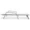 Leisuremod Marlin Patio Chaise Lounge Chair with Armrests in Grey Aluminum Frame, White MLAGR-77W - alternate 4