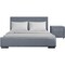 Homeroots Two Piece Gray Upholstered Solid and Manufactured Wood Bedroom Set 569359 - alternate 3