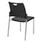Office Star Products STC Series Straight Leg Stack Chair, Black / Silver STC8300C28-3 - alternate 2