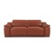 Homeroots 87" Camel Italian Leather Metal USB Reclining Sofa 720456 - alternate 1