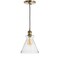 Jonathan Y Goldwater 7.5 in. Adjustable Drop Metal/Glass LED Pendant, Brass Gold JYL3514A - alternate 2