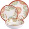 Laurie Gates Brick Floral Ripple 12 Piece Melamine Dinnerware Set in Red 123197.12R - alternate 3