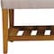 Homeroots 40in Light Gray and Brown Upholstered Polyester Bench with Shelves 286429 - alternate 3