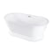 Kingston Brass 60-Inch Acrylic Oval Double Ended Pedestal Tub with Drain, No Faucet Drillings VTDE602824C422 - alternate 1