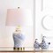 Jonathan Y Wallace 26" Ceramic LED Table Lamp, Blue/White JYL3010A - alternate 4