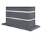 Homeroots 79" Dark Gray Faux Crystals Glass and Wood Pedestal Base Dining Table 564901 - alternate 3