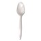 Berkley Square Mediumweight Polypropylene Cutlery, Spoon, Plastic, White, 1000PK BEP03000 - alternate 2