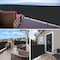 Wrightmaster 3 ft. x 10 ft. Black Balcony Privacy Fence Screen with UV Blockage for Balcony Porch Patio Deck Yard ZR-0310BK - alternate 2