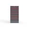 Strong Hold 9 drawer cabinet - (3x 4ft, 5x 5ft, 1x 8ft) - Red accents - Electronic Lock S3060-PPRAS-0904DS - alternate 1