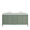 James Martin Vanities Chicago 72 in. Double Vanity, Smokey Celadon, w/ 3 CM White Zeus Silestone Top 503-V72-SC-3WZ - alternate 1