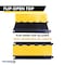 Kable Kontrol Cable Protector, 2-1/8 in H, 3 ft L, 22 in W, 5 Channel, Polyurethane/Rubber, Black, Yellow CP9975 - alternate 3