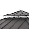 Sunjoy 11 x 11ft Outdoor Wooden Gazebo Patio Steel Hardtop Gazebo, Brown A1020073A0 - alternate 3